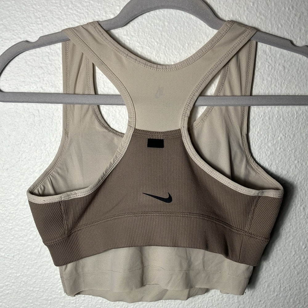 Nike NRG A.A.E. 3.0 TANK rare XS‎ sports bra tank cream beige workout top - Picture 4 of 7